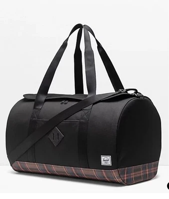 Bolso de Lona Herschel Supply Heritage Viaje y Equipaje de Mano - Negro Invierno Cuadros - Nuevo con Etiquetas Foto 1 de 4