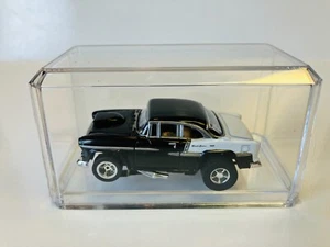 AUTO-WORLD ~ " WHITE / BLACK " '55 CHEVY & Display NEW~ use on AFX AURORA TYCO - Picture 1 of 7