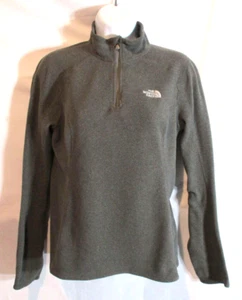 Damas SP North Face Pullover Ligero 1/4 Cremallera Polar Manga Larga Chaqueta Gris - Imagen 1 de 15
