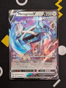 Metagross V - 112/198 - Pokemon Chilling Reign Sword & Shield Ultra Rare Card NM - Picture 1 of 2