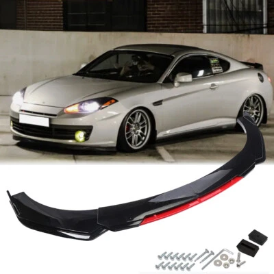 For Hyundai Tiburon Red Front Bumper Lower Lip Splitter Spoiler Body Kit - Изображение 1 из 4