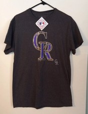 Majestic Colorado Rockies MLB Gray T Shirt Medium NWT