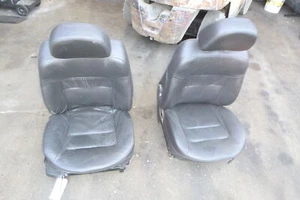 FORD NU FAIRLANE GHIA FRONT SEATS PAIR BLACK LEATHER - Picture 1 of 6