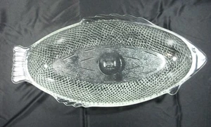 Vintage Glasbake Clear Glass Fish Baking/Serving Dish 18" - Picture 1 of 6