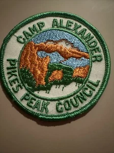 Camp Alexander Pikes Peak Council GRN Bdr.  BSA Boy Scout Camp Patch - Picture 1 of 2