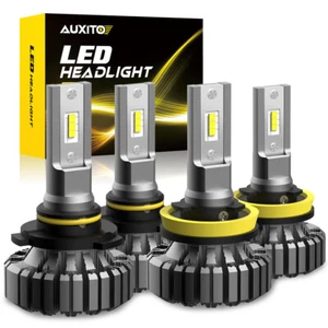 LED Headlight Bulbs Combo Kit 9005 + H11 High Low Beam 6500K White Super Bright - Picture 1 of 16