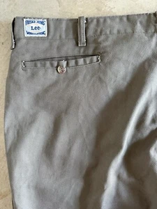 LEE WORKWEAR FRISKO JEENS Gray Pants 44x31.5 Vintage 60s-70s Union Made in USA - Picture 1 of 18