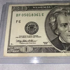 $20 Dollar Bill Note Series 1999 - Picture 1 of 5