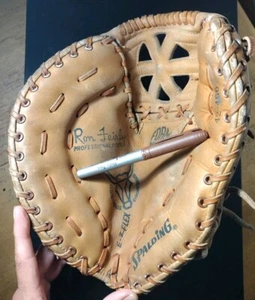 SPALDING RON BASTANTE 1ª Baseman's Mitt LHT 42-466 12,5" SteerHide Spoke Web - Imagen 1 de 10