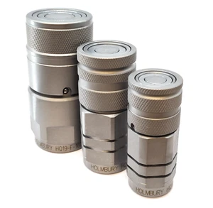 Holmbury Hydraulic Flat Face Quick Release Female Couplers 3/8" 1/2" 3/4" 1" BSP - Picture 1 of 5