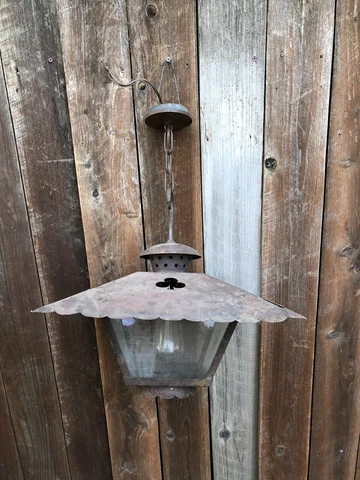 Vintage Salvage Glass Metal  Light Fixture Lamp Chandelier Poker Room Cover