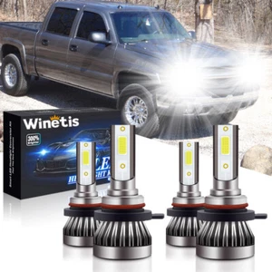 Kits combinados de bombillas de faros LED 6000K para Chevy Silverado 1500 2500 HD 2001-2006 - Imagen 1 de 9