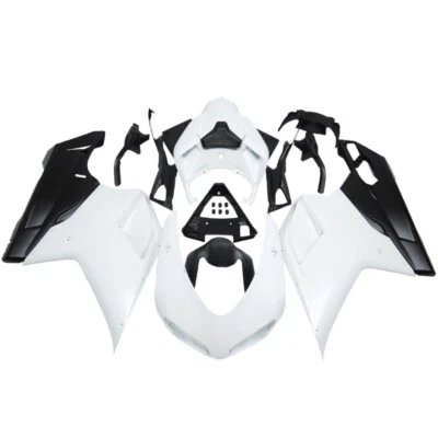 Bodywork Fairing Kit for Ducati 1098/848/1198 2007-2012 ABS Fairings White Black - Image 1 of 4