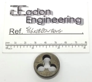 5/16" x 18TPI BSW (British Standard Whitworth) Button Die, HSS. By top brands. - Picture 1 of 17