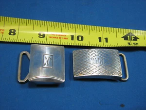 2 Sterling Silver Art Deco Belt Buckles 1" and 1.5" --35 Grams Total - Picture 1 of 7