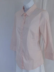 J CREW HABERDASHERY Women's Pink Stretch Cotton Stretch Button Front Shirt Sz S - Picture 1 of 6