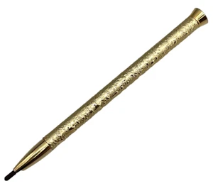 Vintage Geminesse Brow Pencil Brown Gold Case Retractable Cosmetics Collectible - Picture 1 of 11