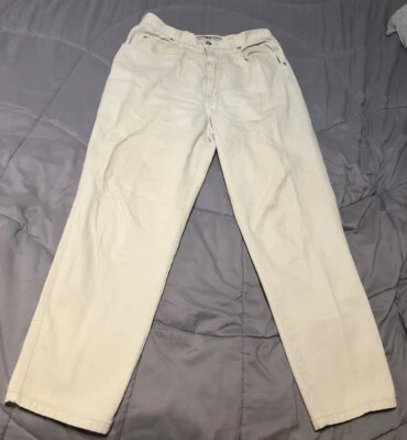 Vintage 1990s GLORIA VANDERBILT Signature Label Womens Tan Jeans - Size 14 - Image 1 of 4