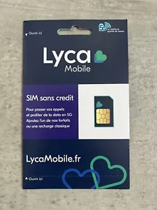 Prepaid 5G SIM Karte LYCAMOBILE France Frankreich NEW 3-in-1 SIM Card NEU & OVP - Bild 1 von 1