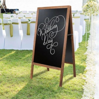 Heavy Duty Outdoor A Frame Sandwich Board Sidewalk Chalkboard Memo Sign Magnetic - Image 1 of 4