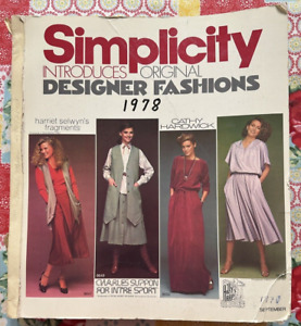 Simplicity Pattern Counter Catalog September 1978 Large Designer Fashion Vintage