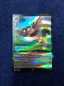 Disney Lorcana: Illumineer's Quest Archimedes - Resourceful Owl foil promo 34/P2 - Picture 1 of 10