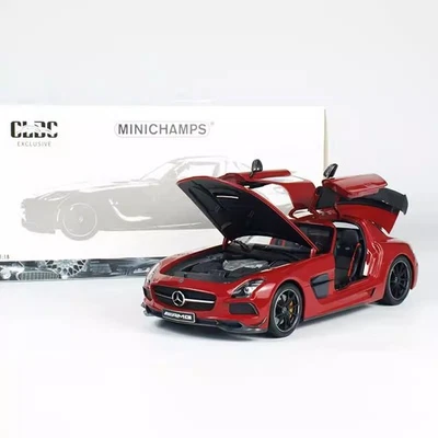 Minichamps 1/18 Mercedes Benz AMG SLS Simulation Alloy Metal Car Model - Image 1 of 4