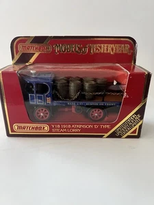 Matchbox Models Of Yesteryear Y-18 1918 Atkinson D Type Steam Lorry Ltd Ed New - Picture 1 of 4
