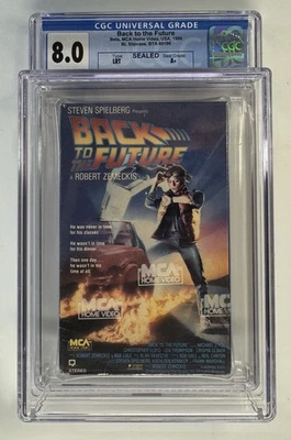 BETAMAX — CGC 8.0 A+  BACK TO THE FUTURE - FIRST PRINT Wraparound MCA — Like VHS - Image 1 of 3