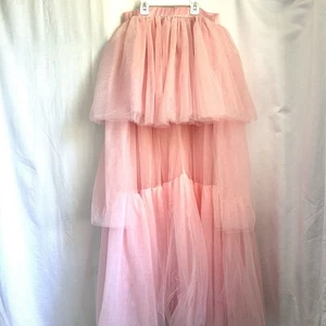 NEU Wicked X Forever 21 Collection Midirock Tüll Netz rosa High Low Medium - Bild 1 von 8