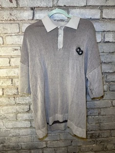 Balloons Skateboarding Poloshirt Oversized Herren Gr. Large Streetwear Strick hellbraun - Bild 1 von 7