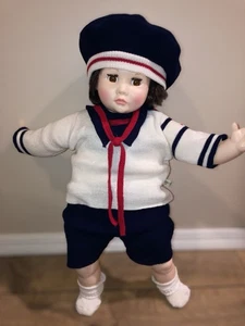 1977 Suzanne Gibson Vinyl/Stoff Puppe - Matrosenanzug - 22 Zoll - Bild 1 von 13