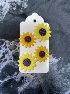 Authentic Crocs Sunflower Jibbitz 4pc 4 Pack - Picture 1 of 4