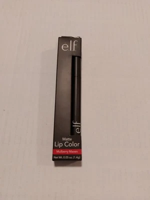 ELF Matte Lip Color 82474 Mulberry Maven Matte NIB 0.05oz Sharpener Included  - Image 1 of 3