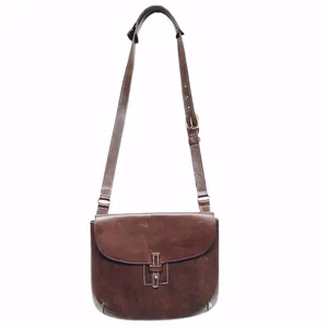 Vintage Colin Stuart Brown Leather Flap Satchel Crossbody Bag - Picture 1 of 6