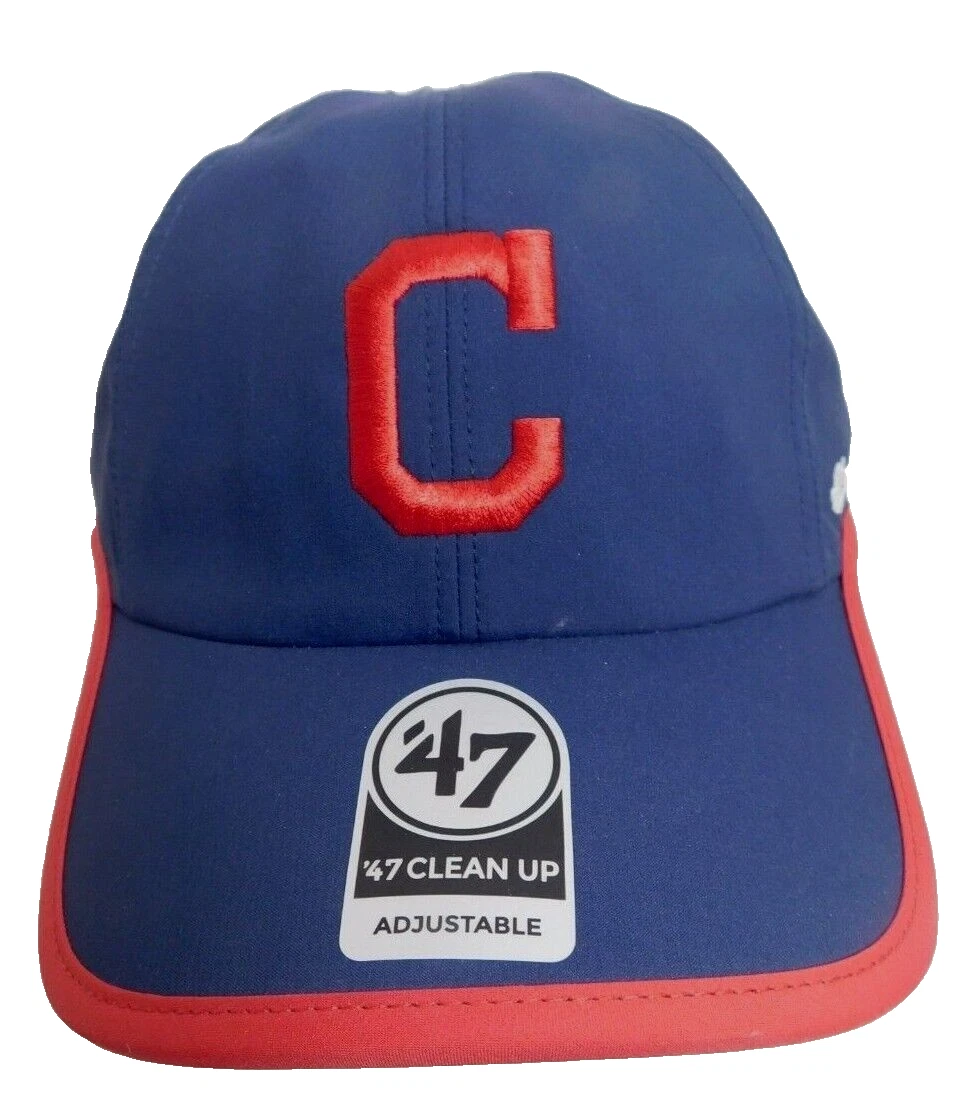 '47 Brand Cleveland Indians MVP Relaxed Fit Cap - Navy Wool Blend Hat With Velcro Closure - View #5