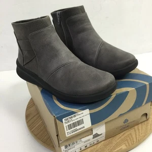 Clarks Women's SILLIAN 2.0 HI Crossed straps Side zipper Ankle Boots Gray 6M NWB - Bild 1 von 9