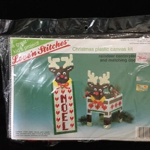 Love 'N Stitches Weihnachten Kunststoff Leinwand Herzstück Rentier Tür Hangar Kit - Bild 1 von 4