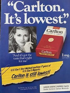 Carlton Cigarettes, Full Page Vintage Print Ad - Picture 1 of 1