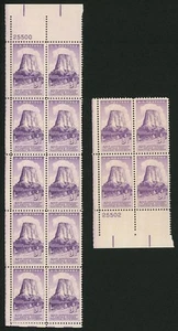 1956 3c US Postage Stamps Scott 1084 Devil's Tower Monument Lot of 14 - Picture 1 of 1
