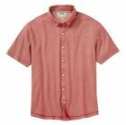 Nwt Linksoul Mens Large Currant Red Textured Short Sleeve Button Shirt New
