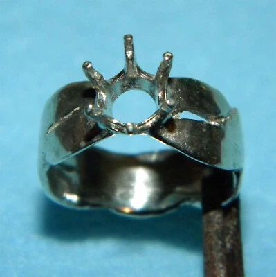 8mm Round Twist Ring Setting SIZE 7 Sterling Silver Ring Casting 925 - Image 1 of 4