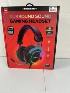 Monster Surround Sound Gaming Headset Black Color Changing - Foto 1 di 10