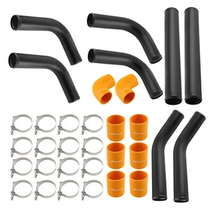 Universal DIY 8PC 2.5 Inch Turbo Intercooler Piping Pipe Kit w/Silicone Hoses - Foto 1 di 11
