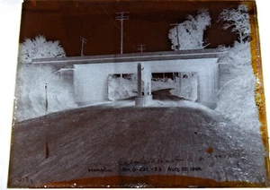 Placa fotográfica de vidrio aprox. 1908 - Illinois Central Railroad Construction em - Imagen 1 de 4