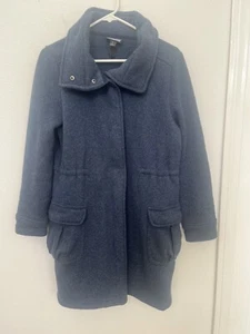 Patagonia Wmn Coat Sz S Blue Common Threads Full Zip Snap Pockets Adj Waist MINT - Picture 1 of 19