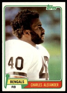 1981 TOPPS CHARLES ALEXANDER CINCINNATI BENGALS #222