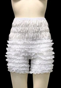 NEW White Malco Modes N20 Lace Bloomers Pettipants Size Large L - Picture 1 of 7