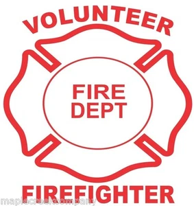 Firefighter Window Decal 6" tall ~Choose Vinyl Color No Background GREAT GIFT - Picture 1 of 19