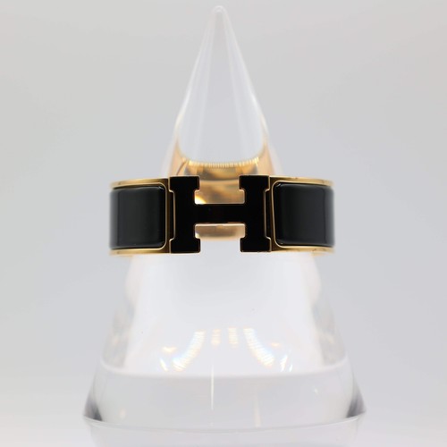 HERMÈS Bracciale HERMES placcato oro giallo con "H"